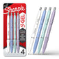 Sharpie S-Gel Pens, Medium Point (0.7mm), Black Ink, Assorted Fashion Barrel Colors, 4 Count