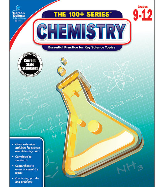 Chemistry Workbook Grade 9-12 Paperback [CD104644]