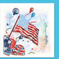 Statue of Liberty, American flag, handmade quilling card, everyday card TH-52