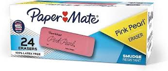 MEDIUM PINK PEARL ERASERS 24 pack [PAP70520]