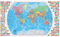 4 Foot World Map with Flags [72110]