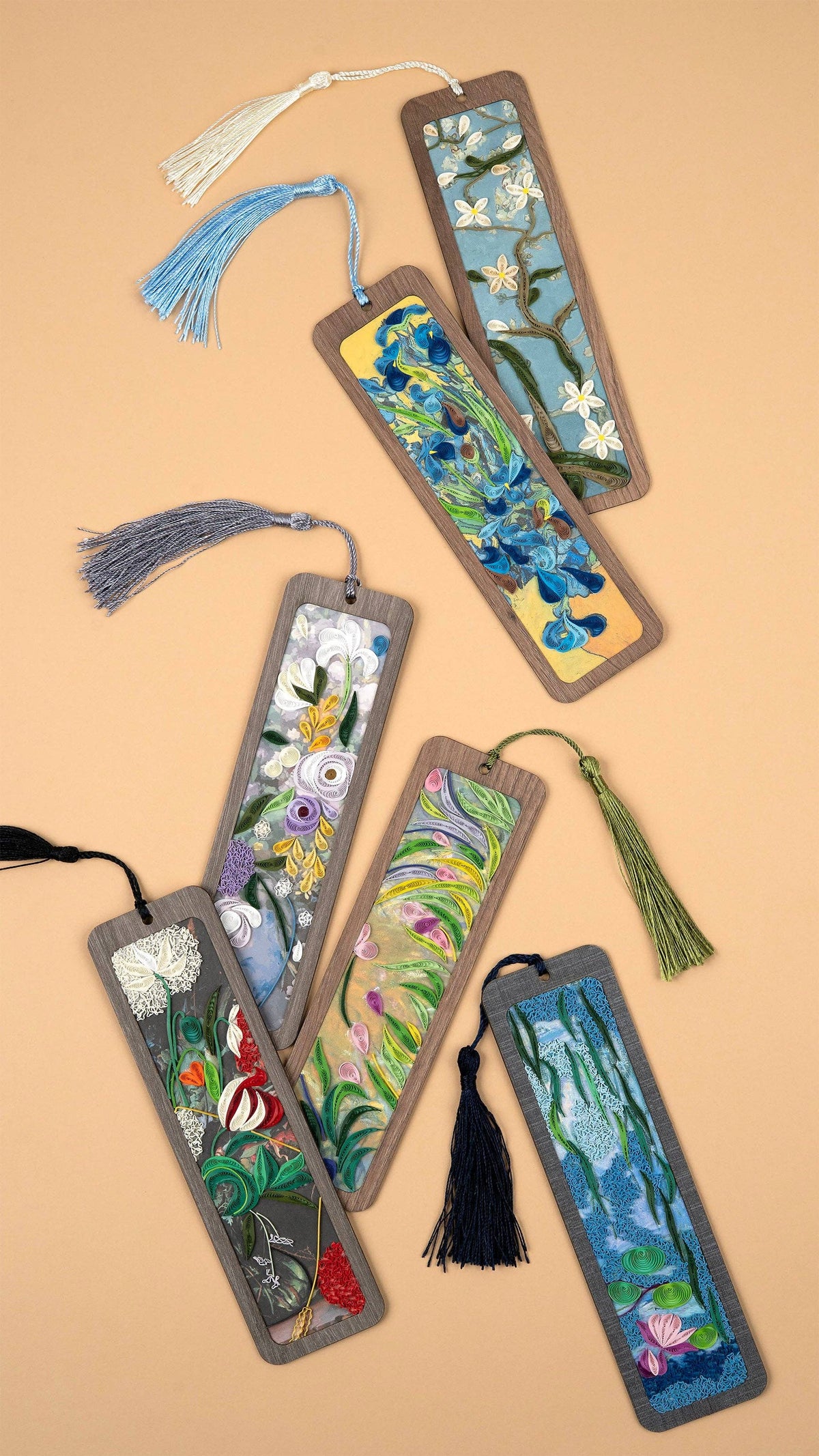 Handmade Quilled Paper Spring Bouquet (Renoir Inspired) Bookmark