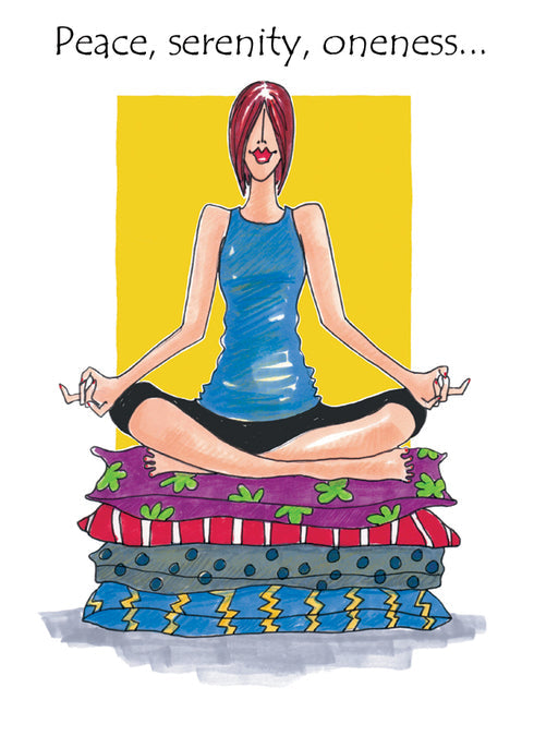 Yoga Girl Birthday Greeting Card [976BD]