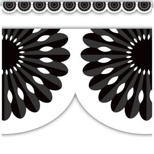 Black and White Fiesta Die-Cut Border Trim [TCR6107]