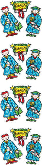 Prismatic Stickers, Graduates and Congrats, 1 Sheet  12 Pieces [S7271]