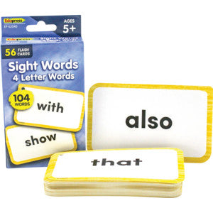 Sight Words Flash Cards - 4 Letter Words [TCR62040]