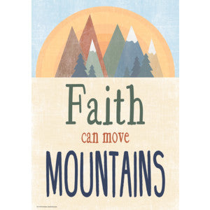 Faith Can Move Mountains Positive Poster [TCR7470]