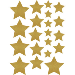 Gold Shimmer Stars Accents - Assorted Sizes [TCR8868]