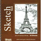 BAZIC Spiral Bound Premium Sketch Book, 8.5 x 11 Inches, 30 Sheets [5045]