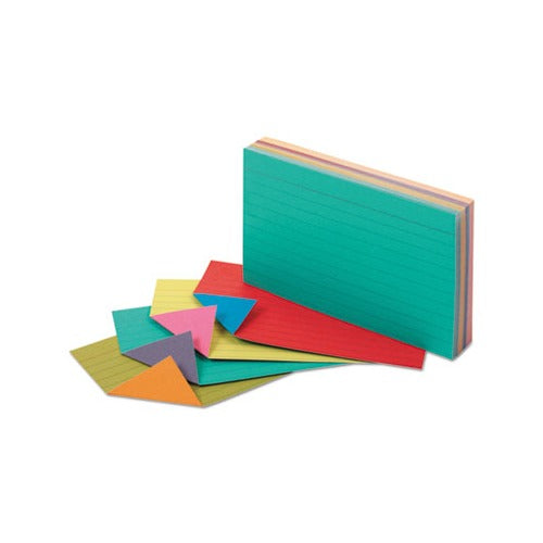 Oxford Extreme Index Cards, 3 x 5, Vivid Assorted [OXF04736]