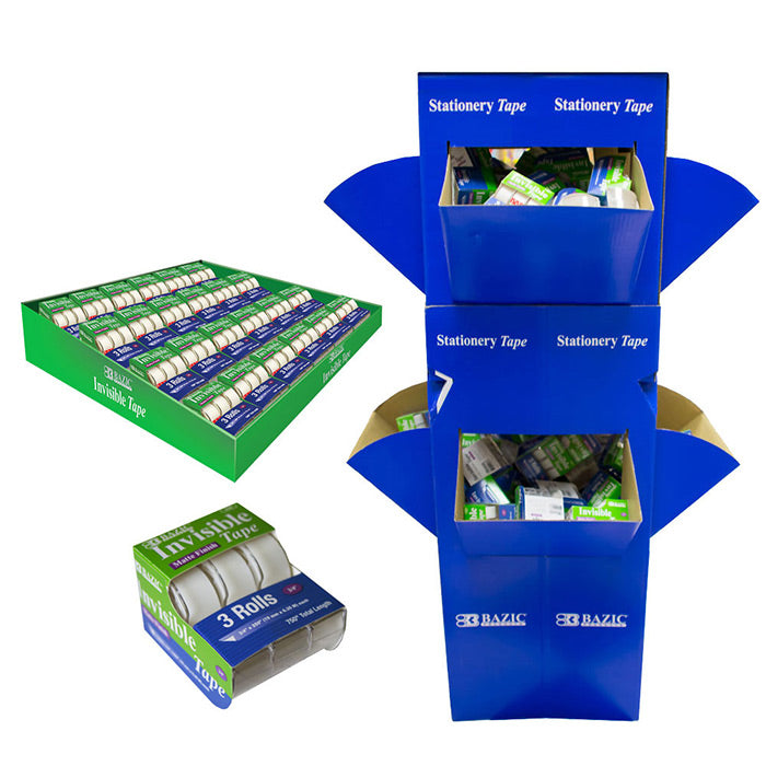 BAZIC 3/4 X 250 Invisible Tape (3/Pack) [938]