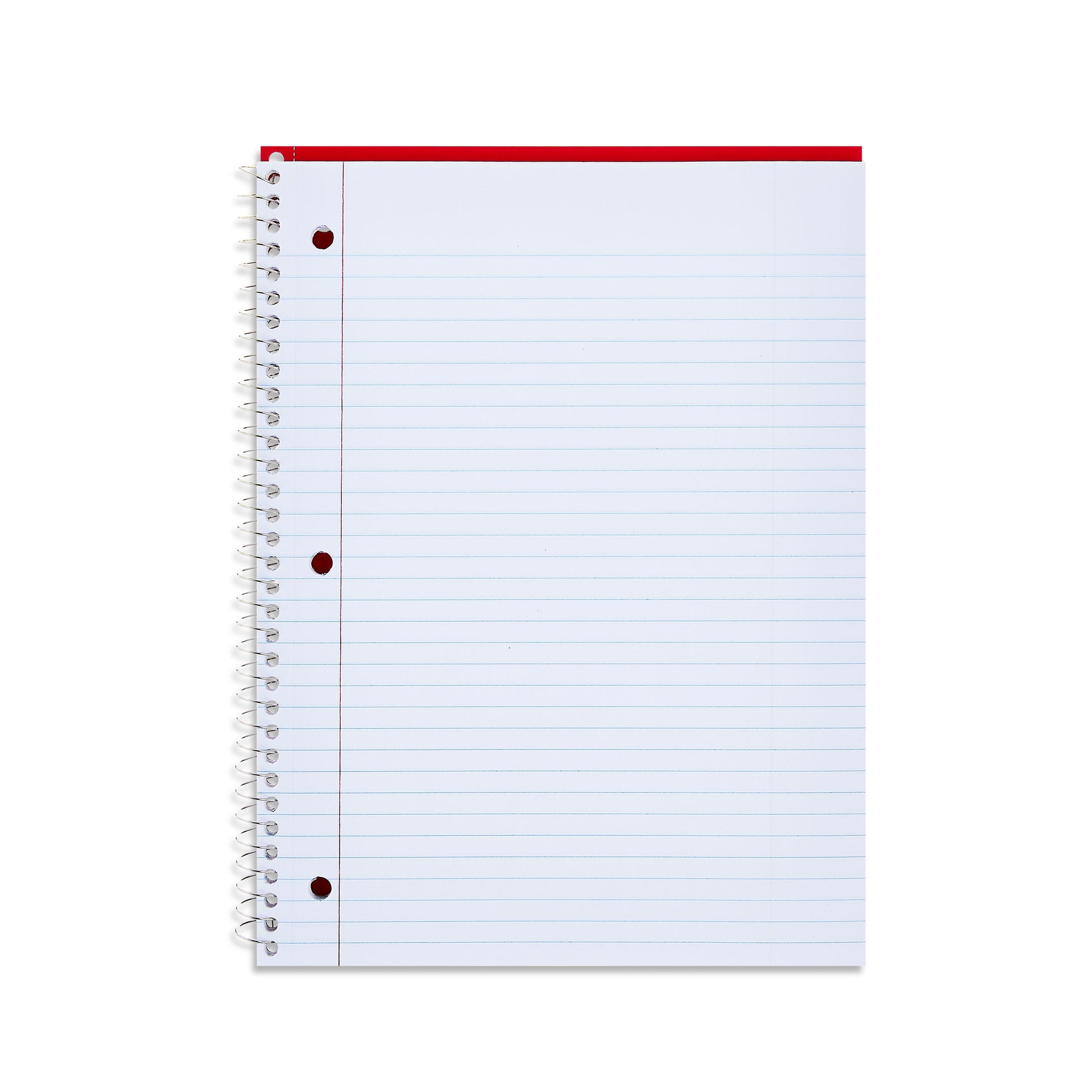 Pen+Gear College Ruled 1-Subject Notebook, 8" x 10.5", Red, 70 Sheets
