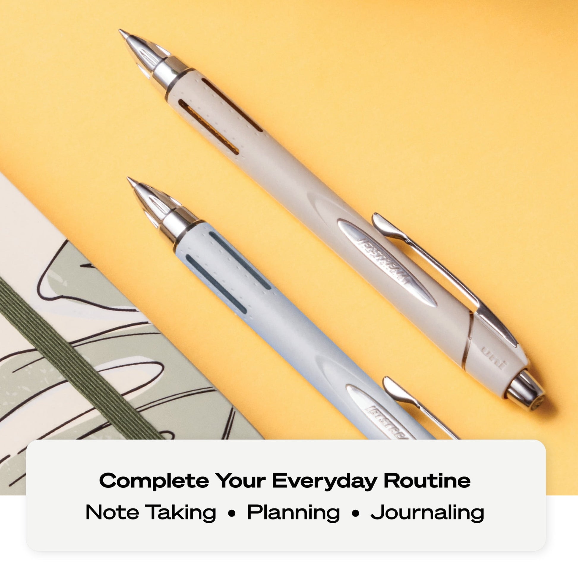 uniball Jetstream RT Retractable Ballpoint Pens, Fine Point, 0.7mm, Black Ink, 8 Count