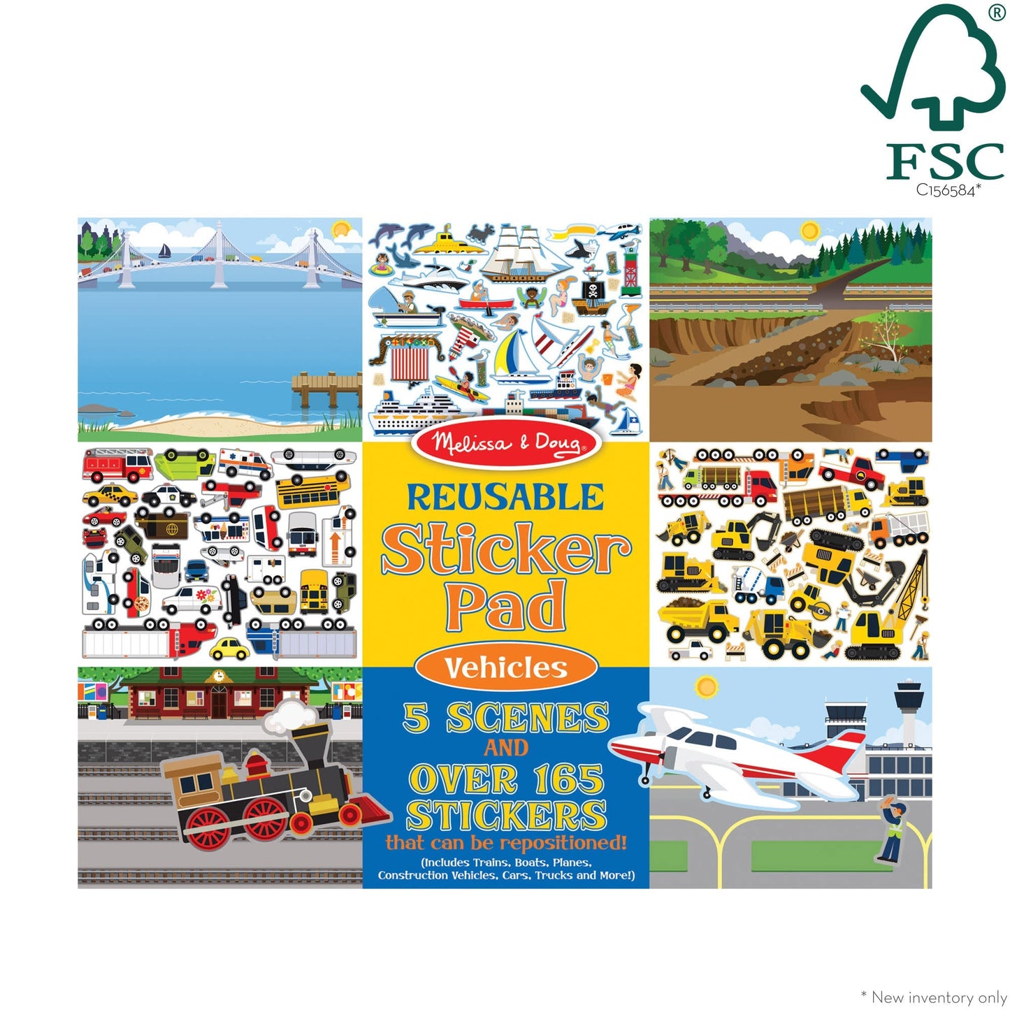 Reusable Sticker Pad - Vehicles