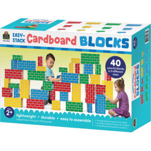 Easy-Stack Cardboard Blocks (40-Piece Set) [TCR11532]