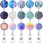 Decorative Retractable Badge Holder with Alligator Clip 24IN Wire Cord [B09N2L3QQX]
