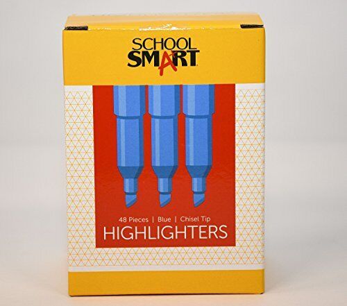School Smart Highlighter Blue Pack of 48 [1593065]