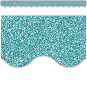 Ice Blue Glitz Scalloped Border Trim [TCR77018]
