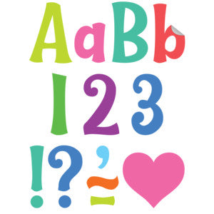 Colorful 4" Wild Whimsy Self-Adhesive Letters Combo Pack [TCR9645]
