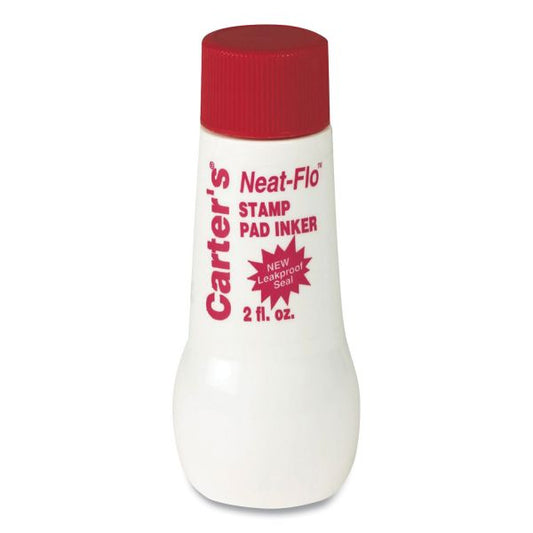 Carter's Neat-Flo Stamp Pad Inker, 2 oz Bottle, Red [AVE21447]