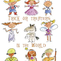 Lot of Trick or Treaters Halloween Greeting Card [HAT47082801]