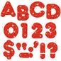 Red Sparkle 4-Inch Casual Uppercase Letters [T1614]