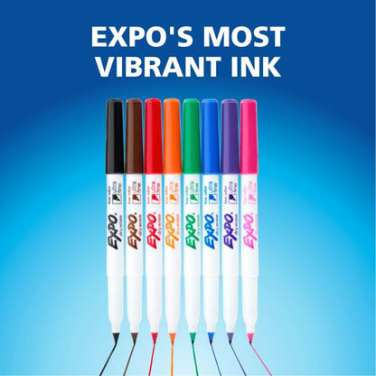 EXPO Low-Odor Dry-Erase Markers, Ultra-Fine Point, Black, Pack Of 4