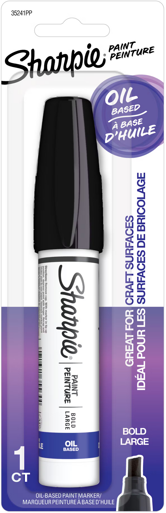 Sharpie Oil-Based Paint Markers Bold Marker Point - Black Oil Based Ink [35241PP]