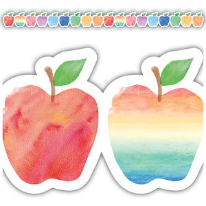 Watercolor Apples Die-Cut Border Trim [TCR3573]