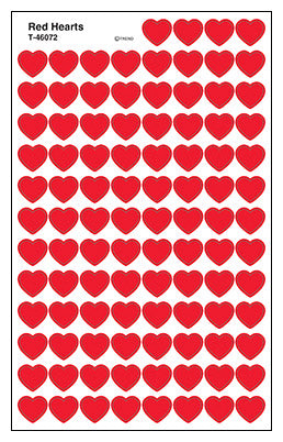 RED HEARTS SUPER SHAPES STICKERS [T46072]