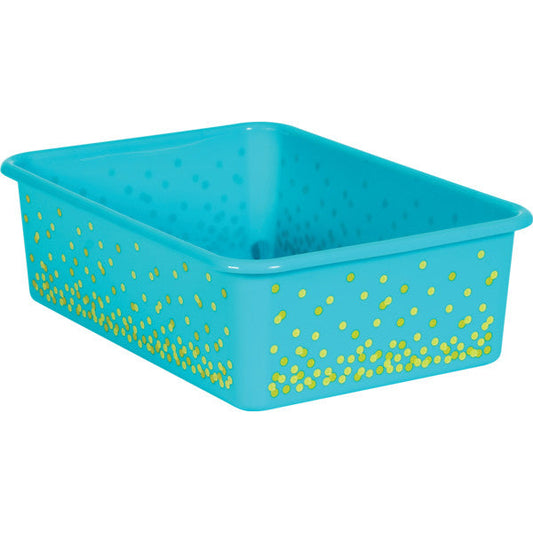 Teal Confetti Large Plastic Storage Bin [TCR20900]