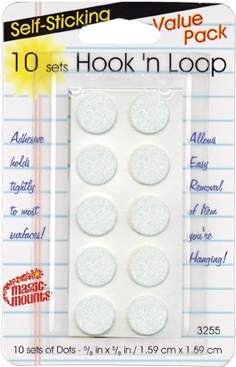 Hook 'n Loop Dots (Black) 10 sets [MS3255B]