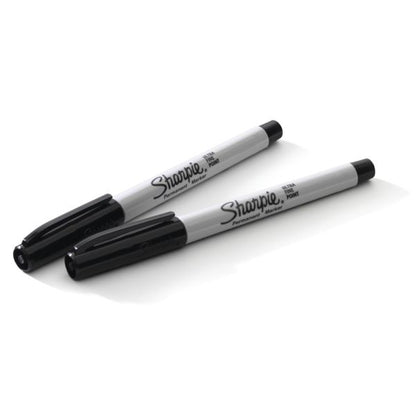 Sharpie Permanent Ultra-Fine Point Markers, Black, Pack of 2 Markers