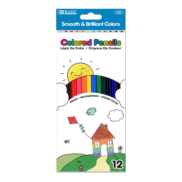 BAZIC 12 Colored Pencils [765]