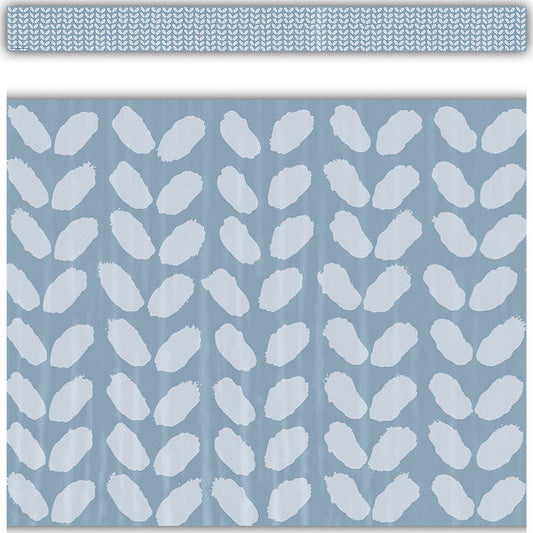 Classroom Cottage Blue Petals Straight Border Trim [TCR6777]