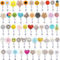 Decorative Retractable Badge Holder with Alligator Clip 24IN Wire Cord [X002FTFY33]