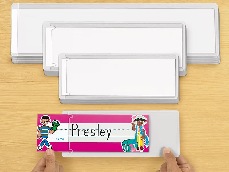 Small Self-Adhesive Nameplate Sleeves (3 3/4" x 10") - Set of 12 [FF685]