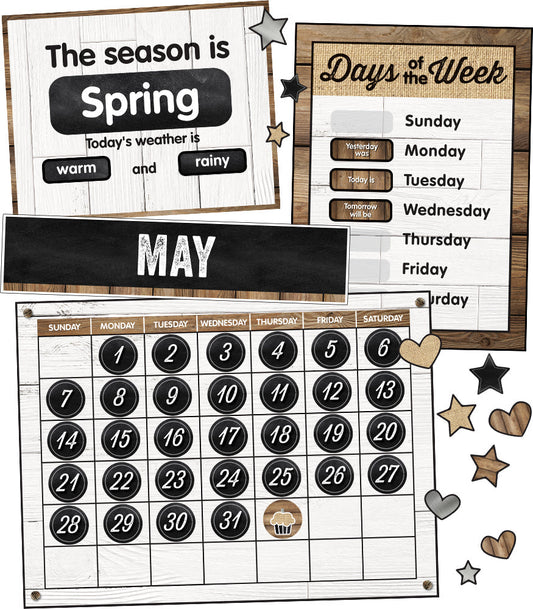 Industrial Chic Calendar Bulletin Board Set [CD110398]