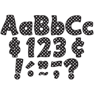 Black Polka Dots Funtastic 4" Letters Combo Pack [TCR5346]