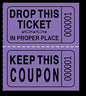 Double Ticket Roll 2000 Tickets Purple [102-PU]