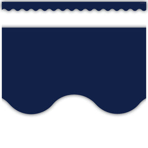 Navy Scalloped Border Trim [TCR5861]