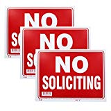 BAZIC 9" X 12" No Soliciting Sign [S-30]