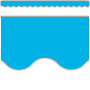 Aqua Solid Scalloped Border Trim [TCR5703]