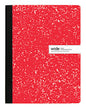 Office Depot Brand Composition Book, 7-1/2" x 9-3/4", Wide Ruled, 100 Sheets, Red [8120356]