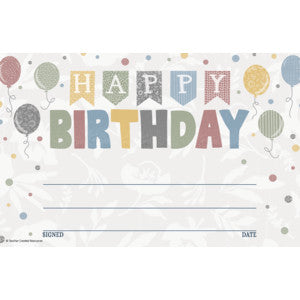 Classroom Cottage Happy Birthday Awards [TCR7199]