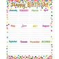 Confetti Happy Birthday Chart 17x22 [TCR7925]
