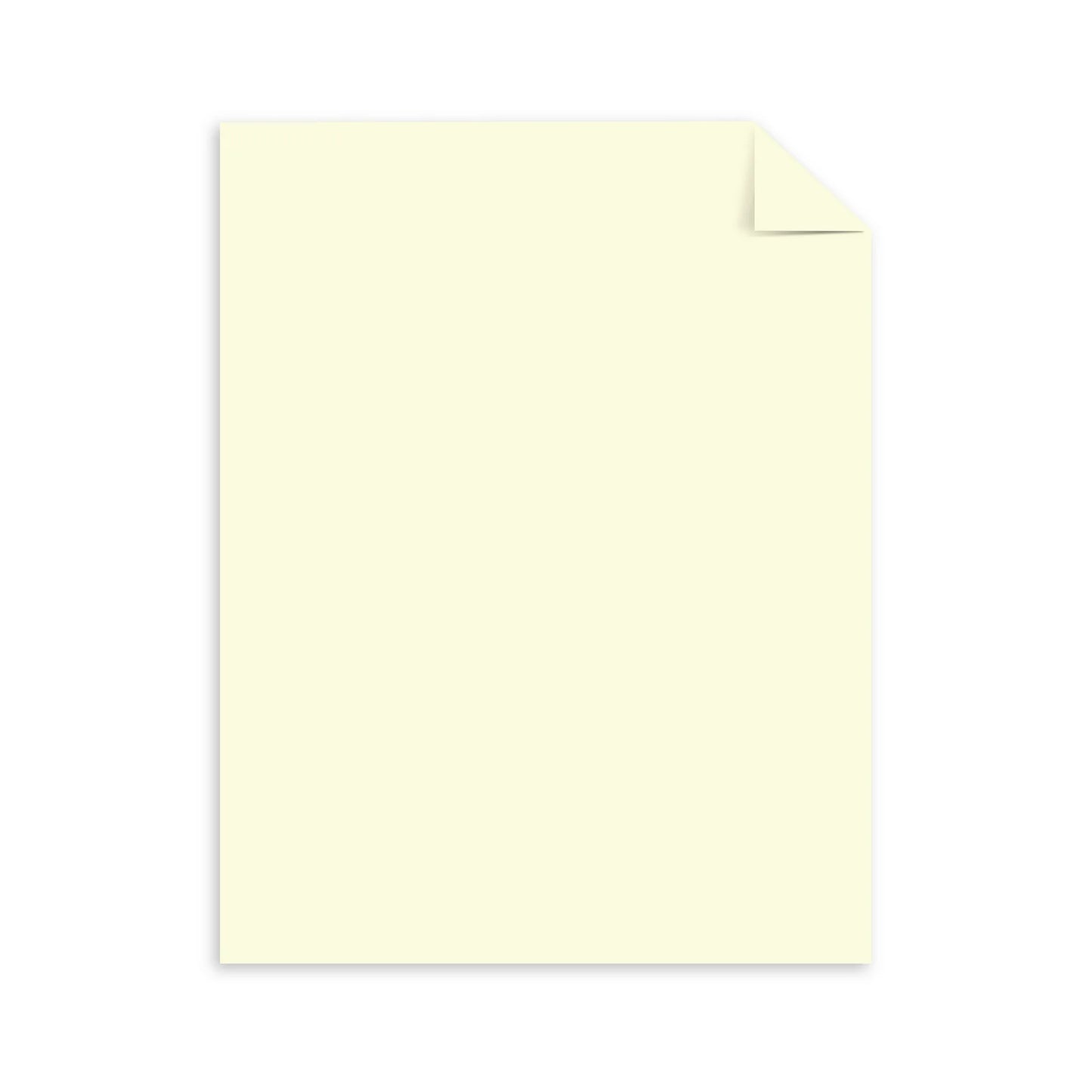 Astrobrights Colored Cardstock, 8.5" x 11", 65 lb./176 Gsm, Cream, 50 Sheets [91518]