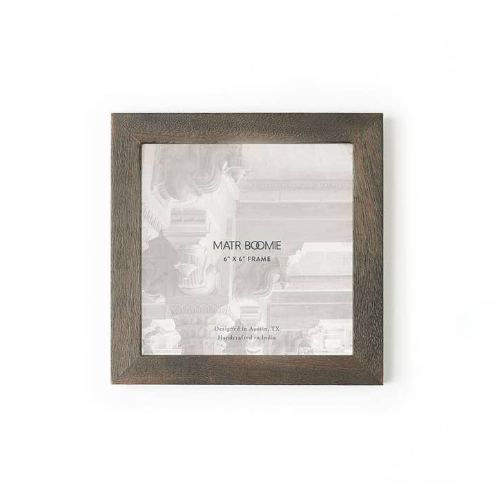 Bimala 6x6 Dark Brown Wood Quilling Card Frame - Fair Trade