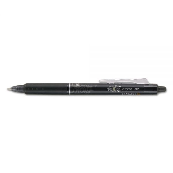Pilot FriXion Clicker Erasable Retractable Gel Pen, 0.7mm, Black Ink/Barrel [PIL31450]