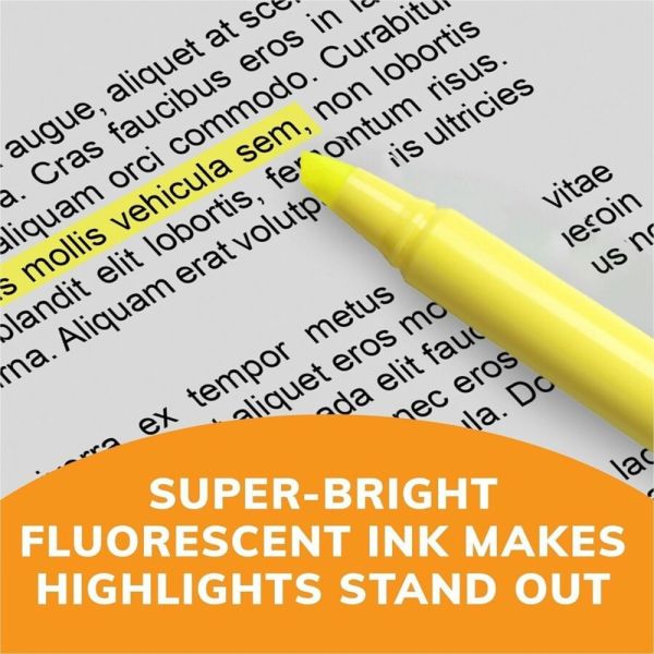 BIC Brite Liner Highlighters, Chisel Tip, Yellow, Box Of 12
